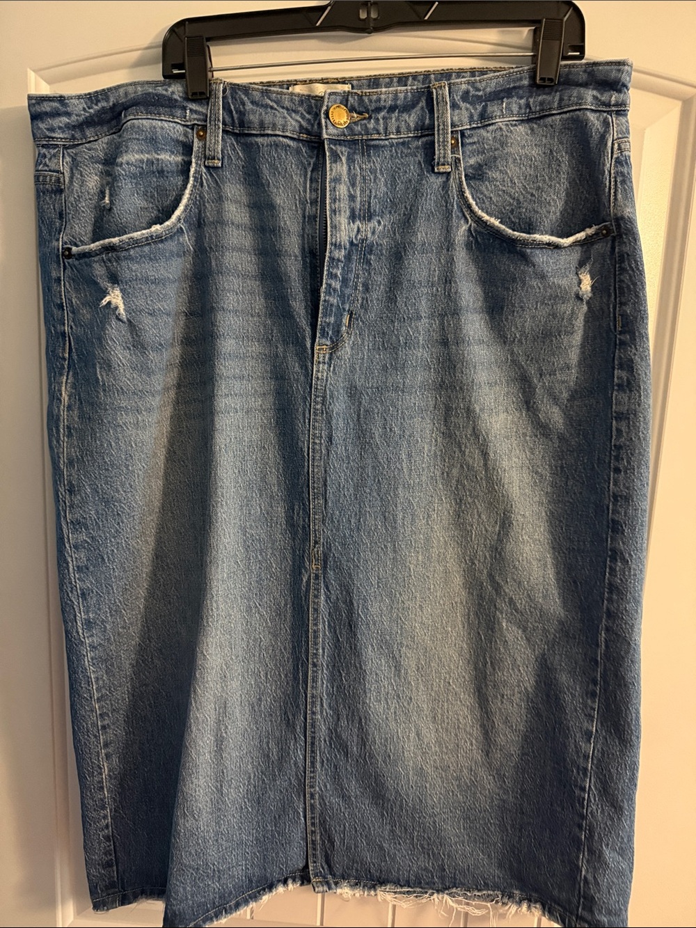 Universal Thread Blue Denim Midi Skirt
